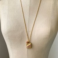 Lenora Dame Rhinestone Photo Locket Necklace