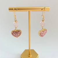 Rhinestone Heart Earrings