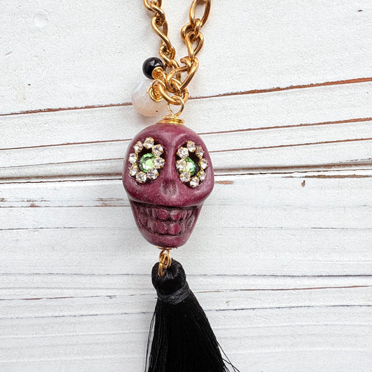 Sugar Skull Pendant Necklace