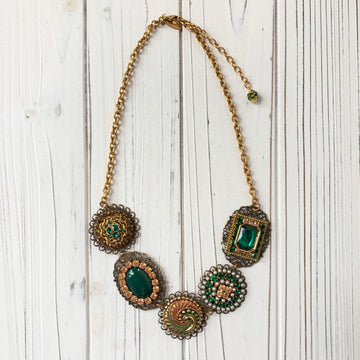 Emerald Green Bib Necklace