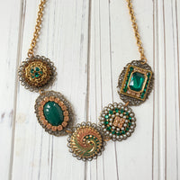 Emerald Green Bib Necklace