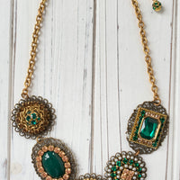 Emerald Green Bib Necklace