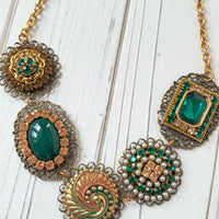 Emerald Green Bib Necklace