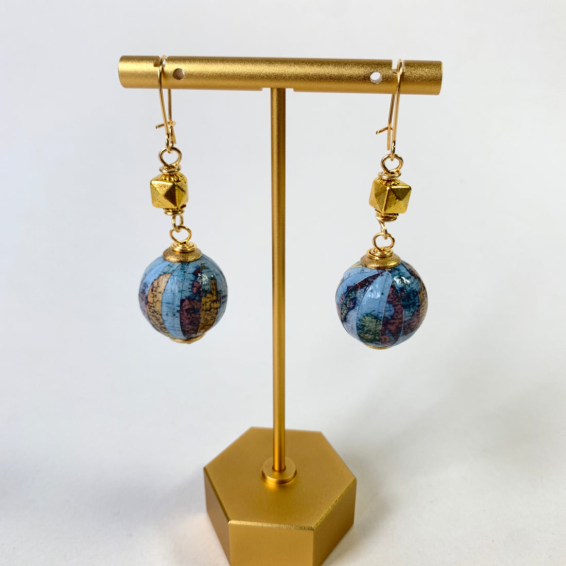 Wanderlust Vintage Map Earrings