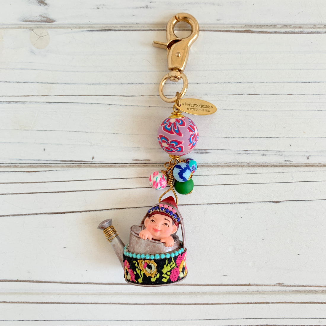 Timothy Sprout the Garden Gnome Bag Charm