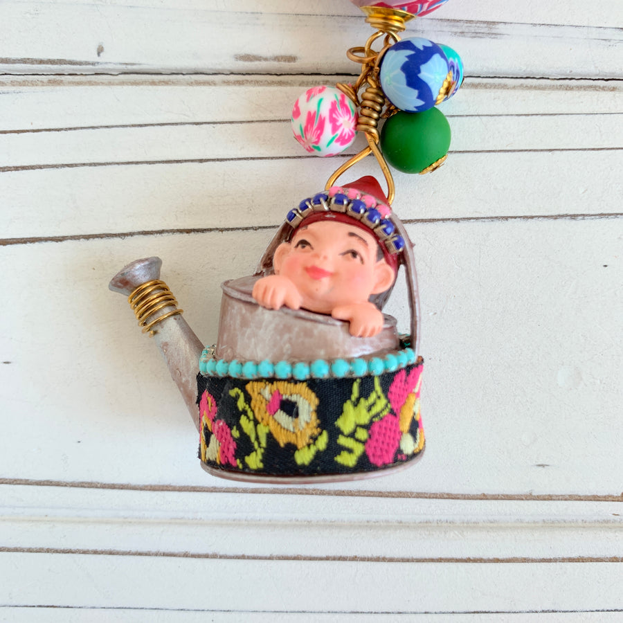 Timothy Sprout the Garden Gnome Bag Charm