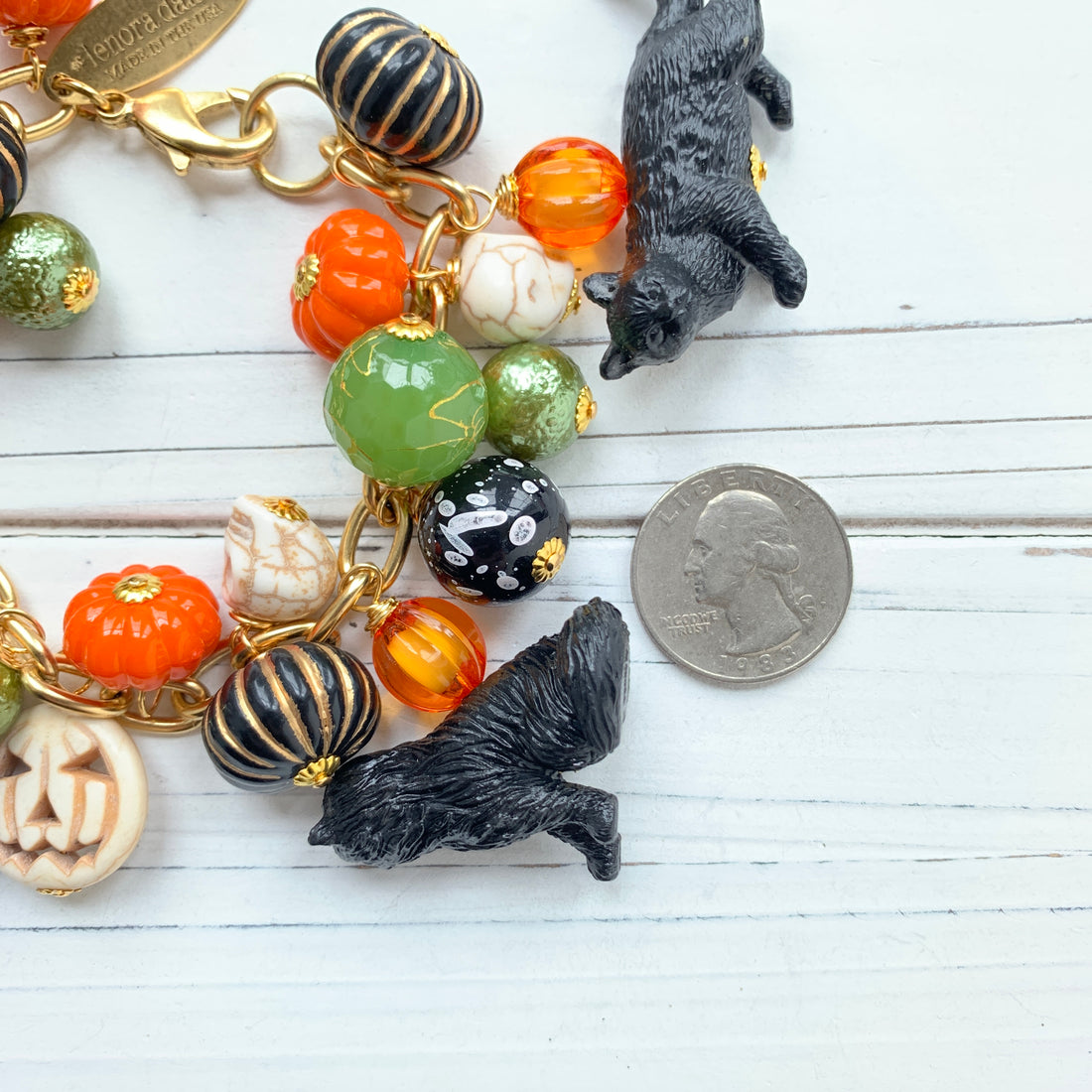 Festive Feline Halloween Bracelet