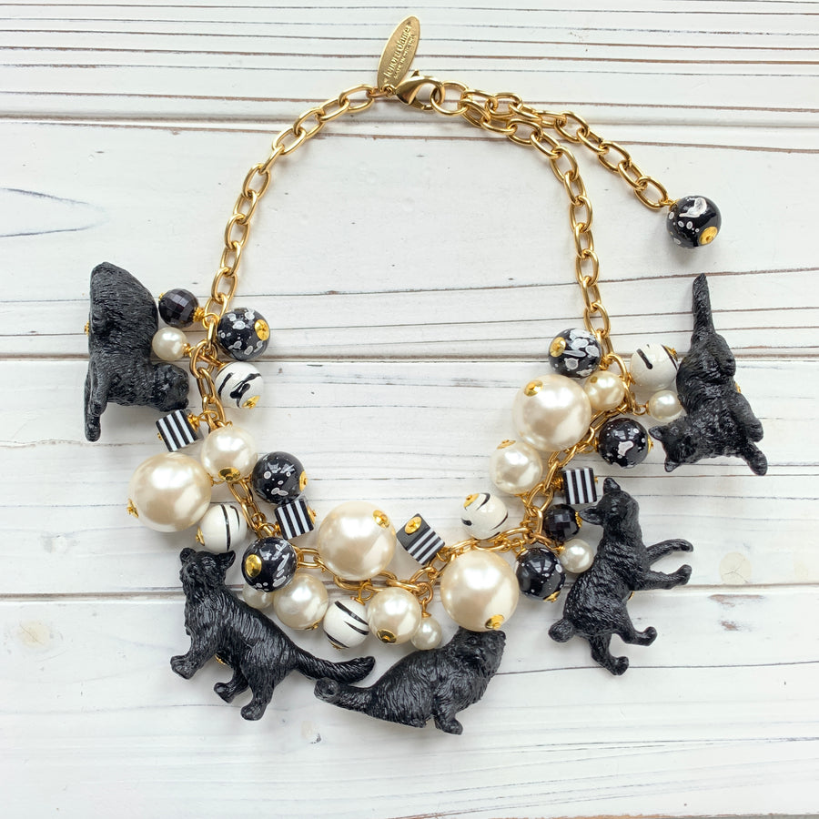 Spooky Cat Halloween Necklace