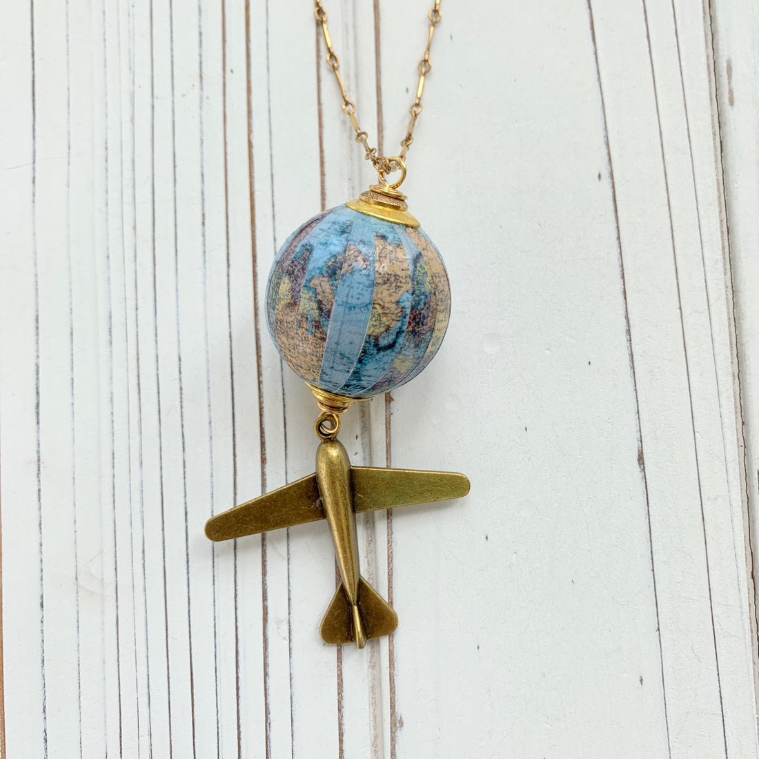 Wanderlust Plane Pendant Necklace