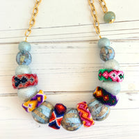 Wanderlust + Friendship Vintage Map Necklace