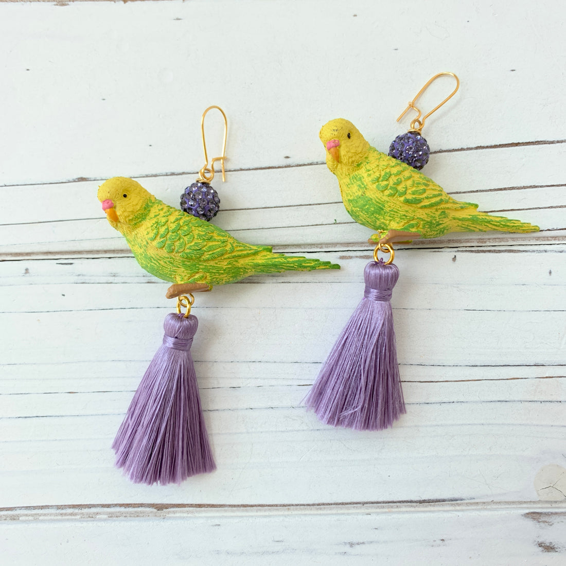 Parakeet Tassel Earrings