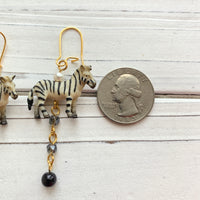 Miniature Zebra Earrings