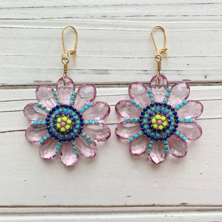 Lavender Flower Earrings