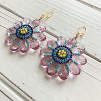 Lavender Flower Earrings