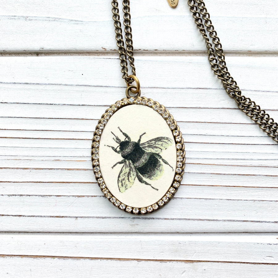 Honey Bee Pendant Necklace