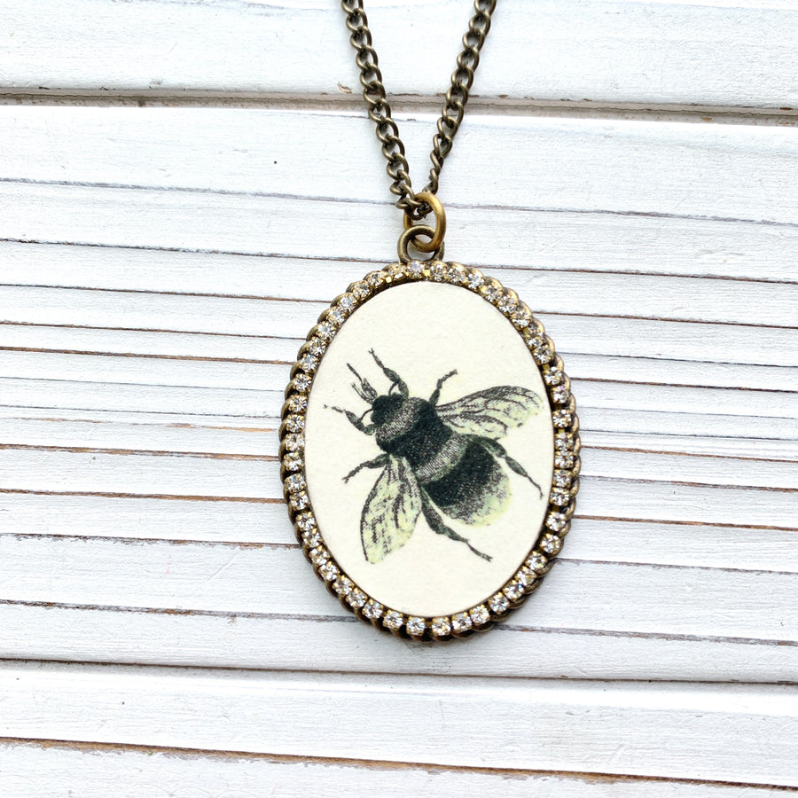 Honey Bee Pendant Necklace