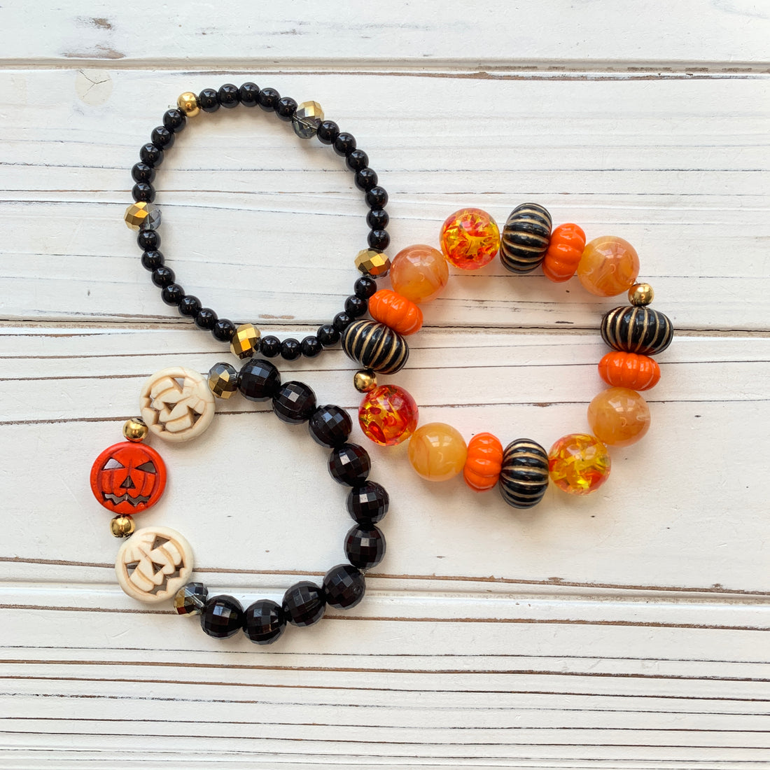 Graveyard Halloween Stretch Bracelet Set