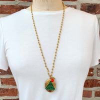 Christmas Tree Locket Necklace