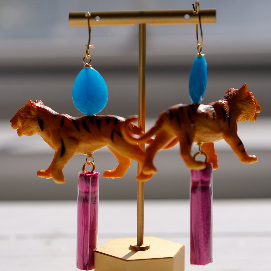 Bengal Tiger Tassel Earrings