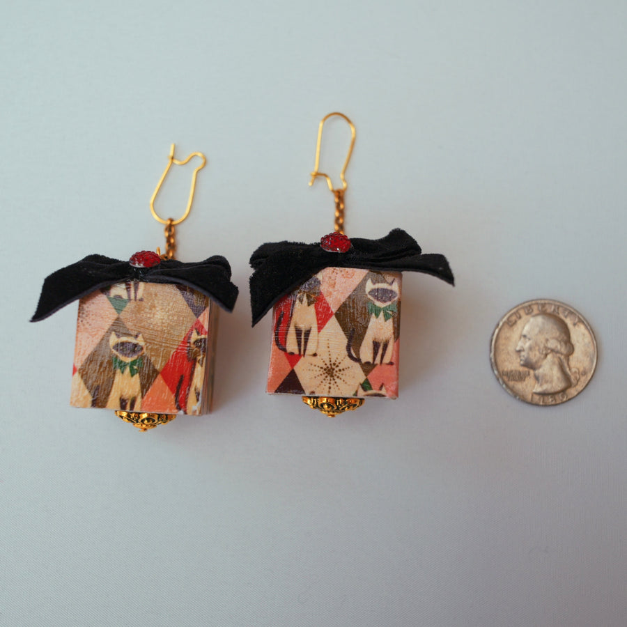 One-of-a-Kind Christmas Present Earrings - Large
