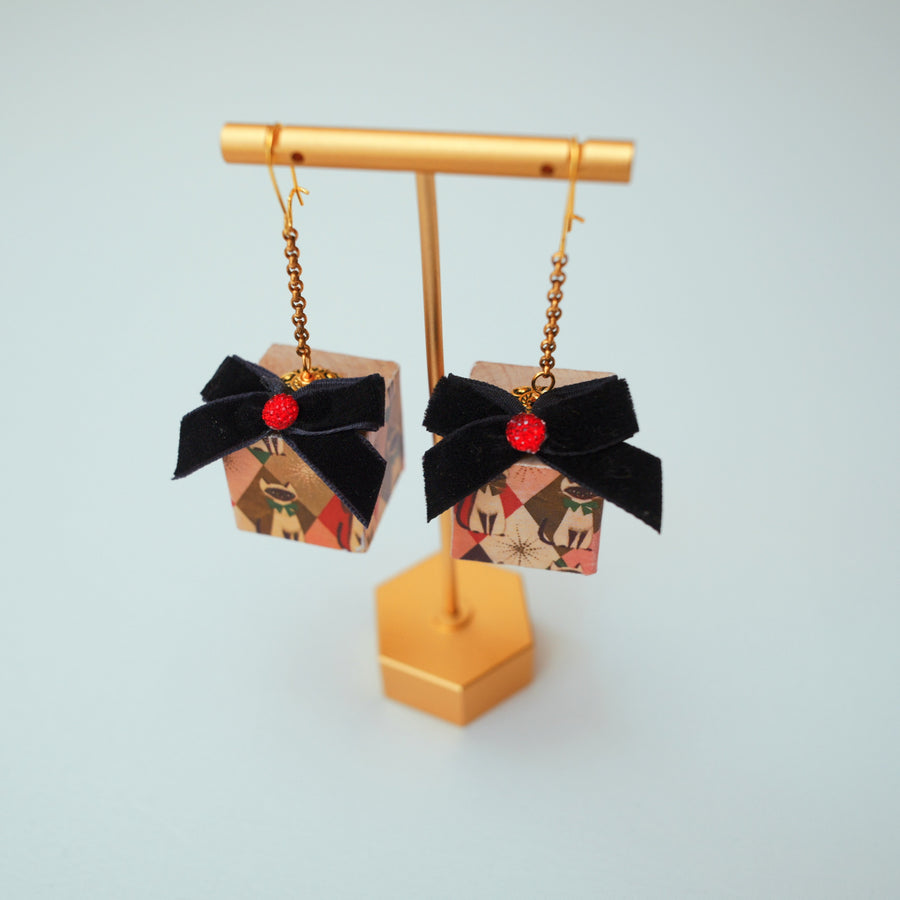 One-of-a-Kind Christmas Present Earrings - Large