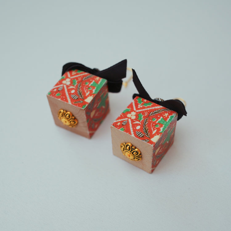 One-of-a-Kind Christmas Present Earrings - Large