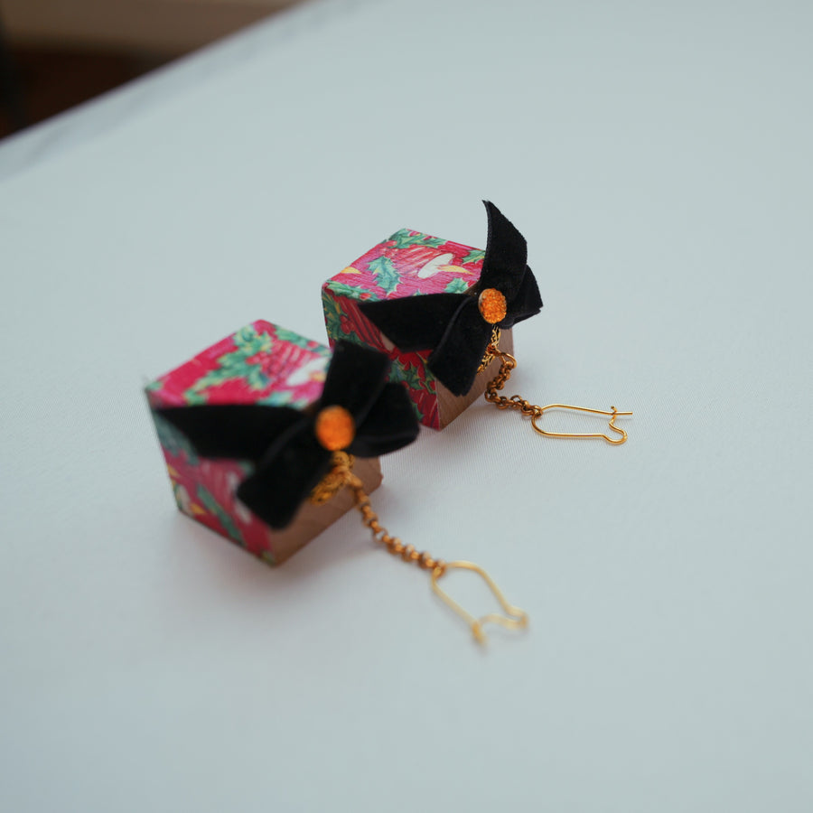 One-of-a-Kind Christmas Present Earrings - Large