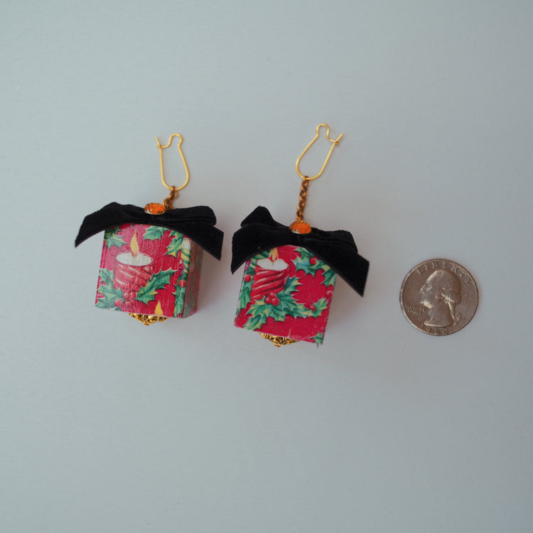 One-of-a-Kind Christmas Present Earrings - Large