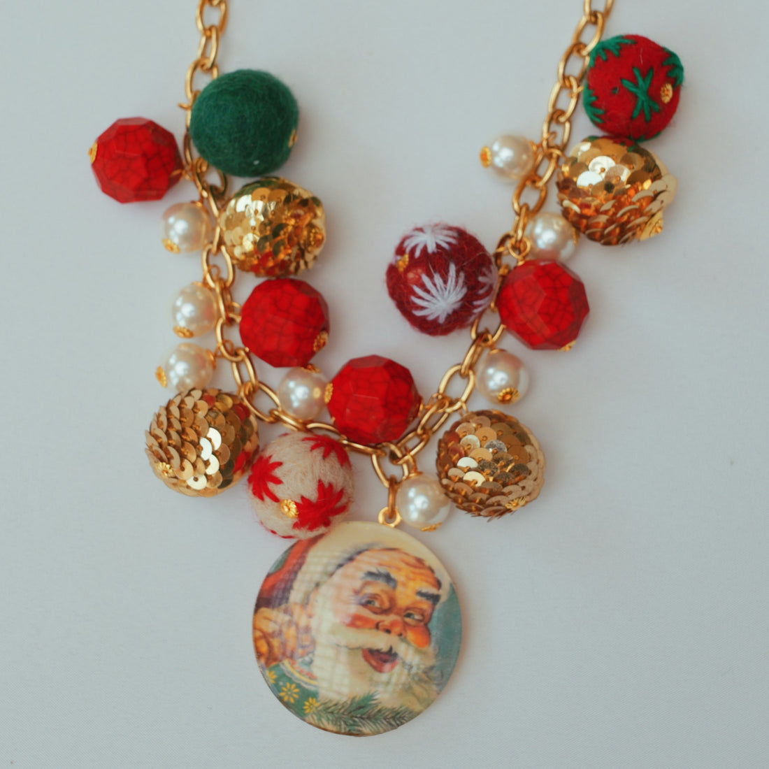 One-of-a-Kind Santa Cluster Necklace