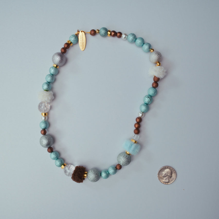 Fuzzy winter necklace
