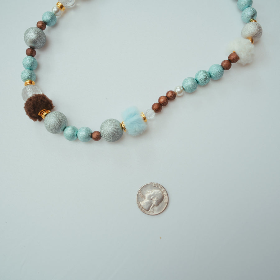 Fuzzy winter necklace
