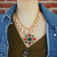 One-of-a-Kind Czech Glass Pendant Necklace