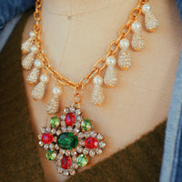 One-of-a-Kind Czech Glass Pendant Necklace