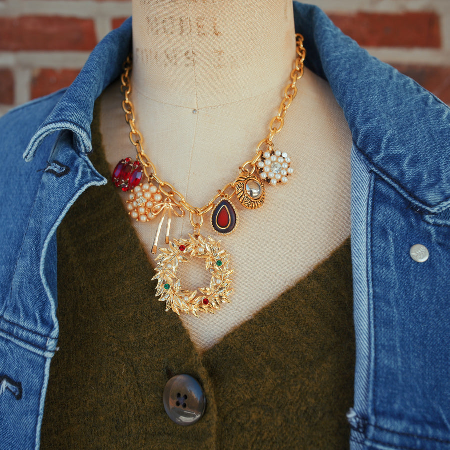 One-of-a-Kind Wreath Charm Necklace