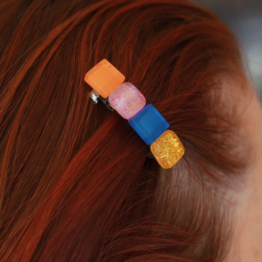 One-of-a-Kind Mosaic Barrettes - Small