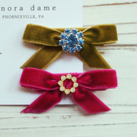 One-of-a-Kind Velvet hair bow