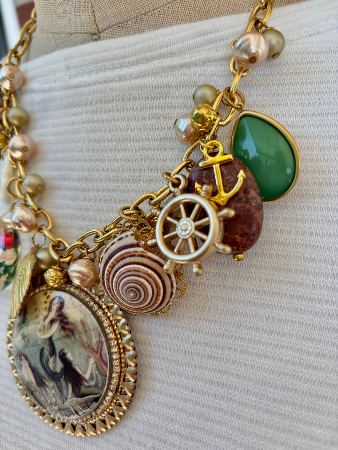 Vintage Mermaids Charm Necklace