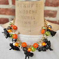 Festive Feline Halloween Necklace