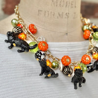 Festive Feline Halloween Necklace