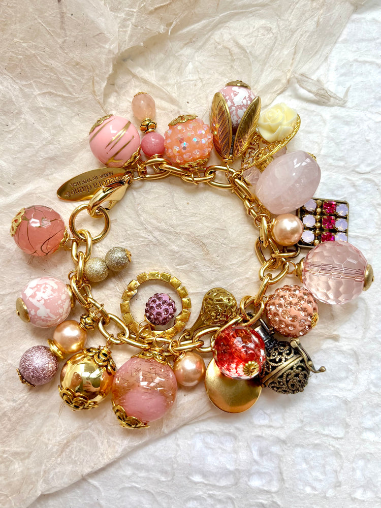 Peony Pink Charm Bracelet