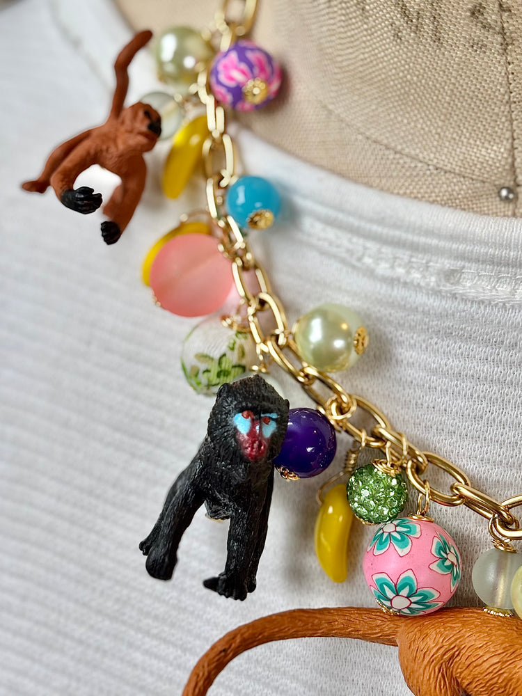 Go Bananas Monkey Necklace