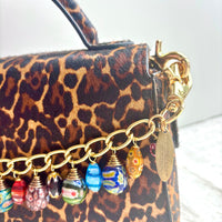Millefiori Glass Beads Bag Chain