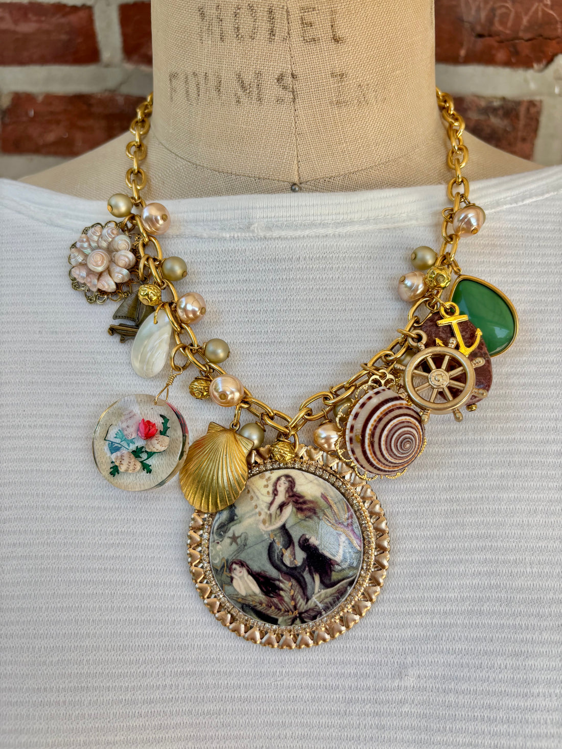 Vintage Mermaids Charm Necklace