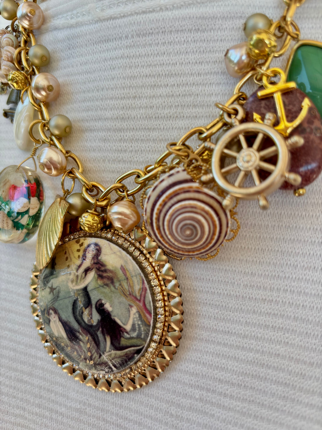 Vintage Mermaids Charm Necklace