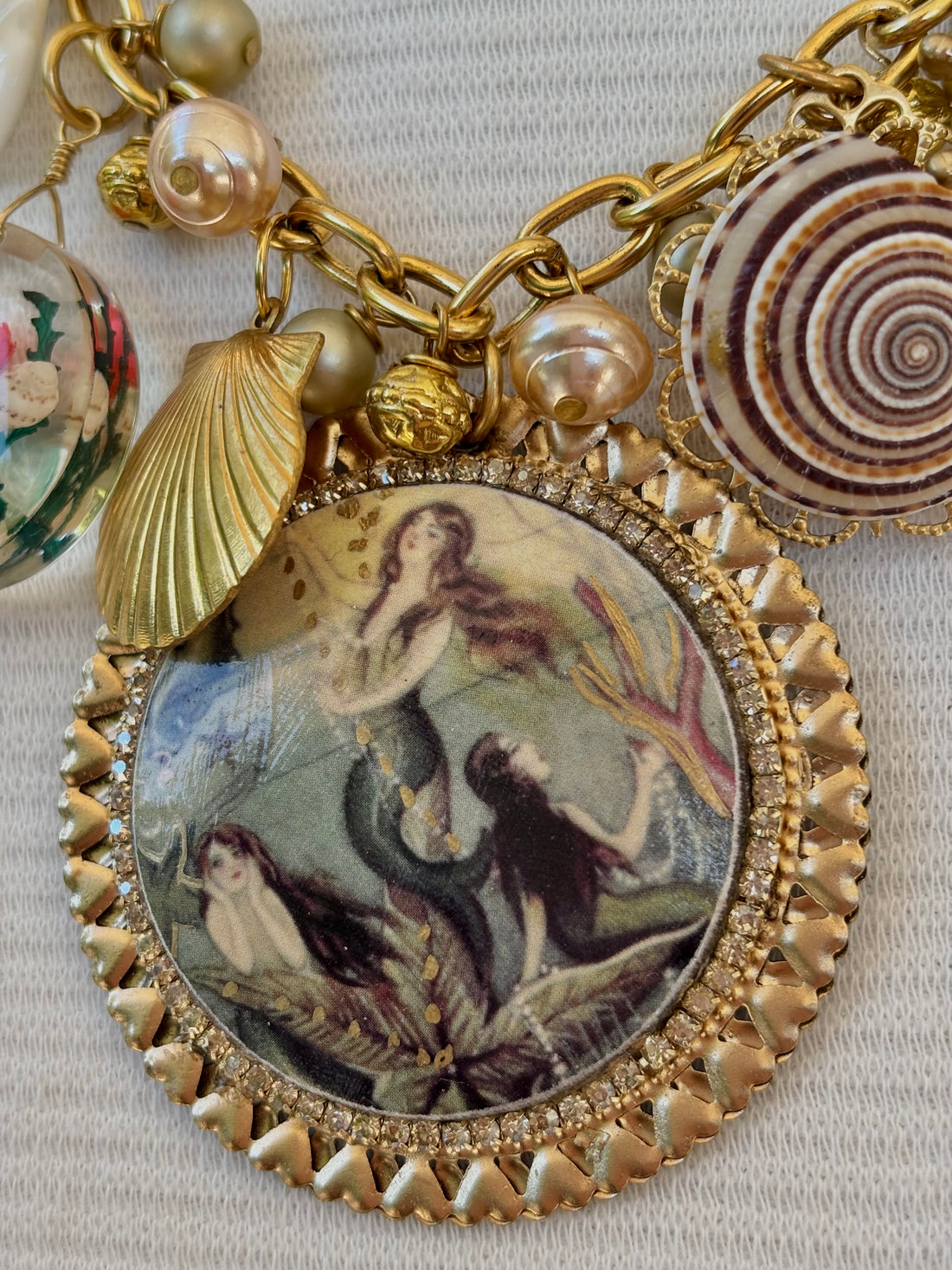 Vintage Mermaids Charm Necklace