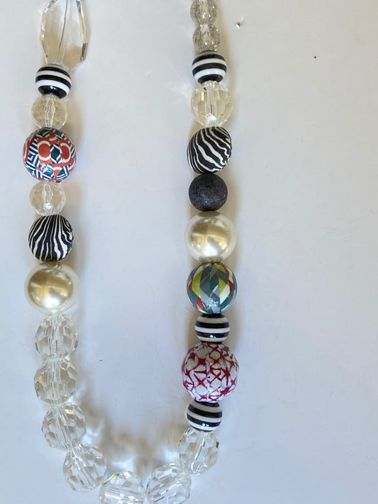 Long Queen Mum Graphic Necklace