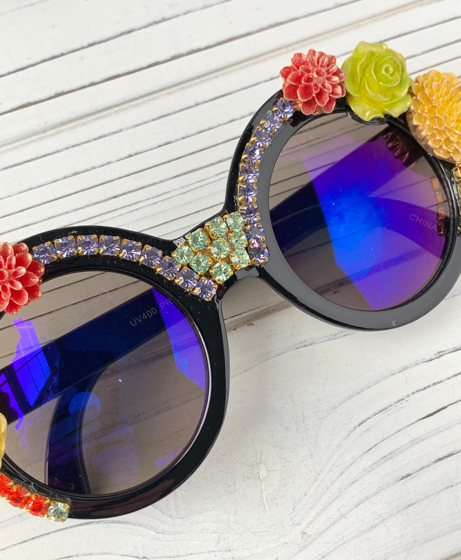 Florence Sunnies Embellished Sunglasses