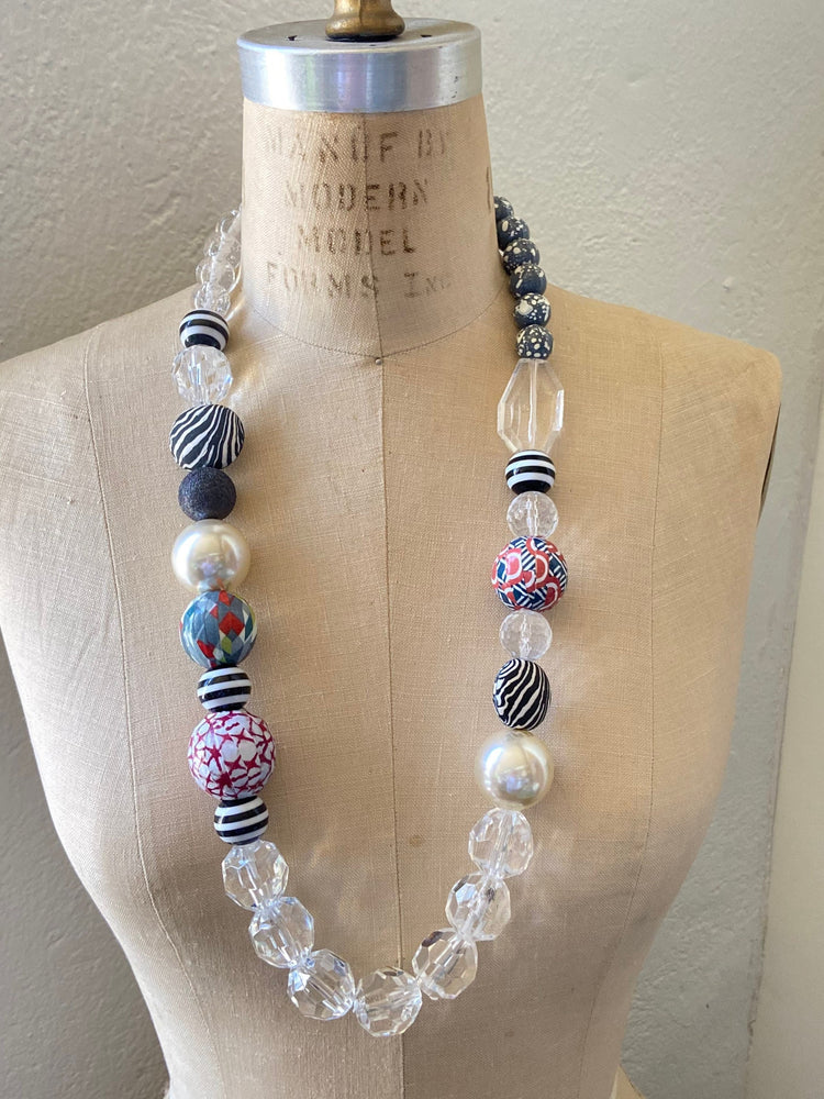 Long Queen Mum Graphic Necklace