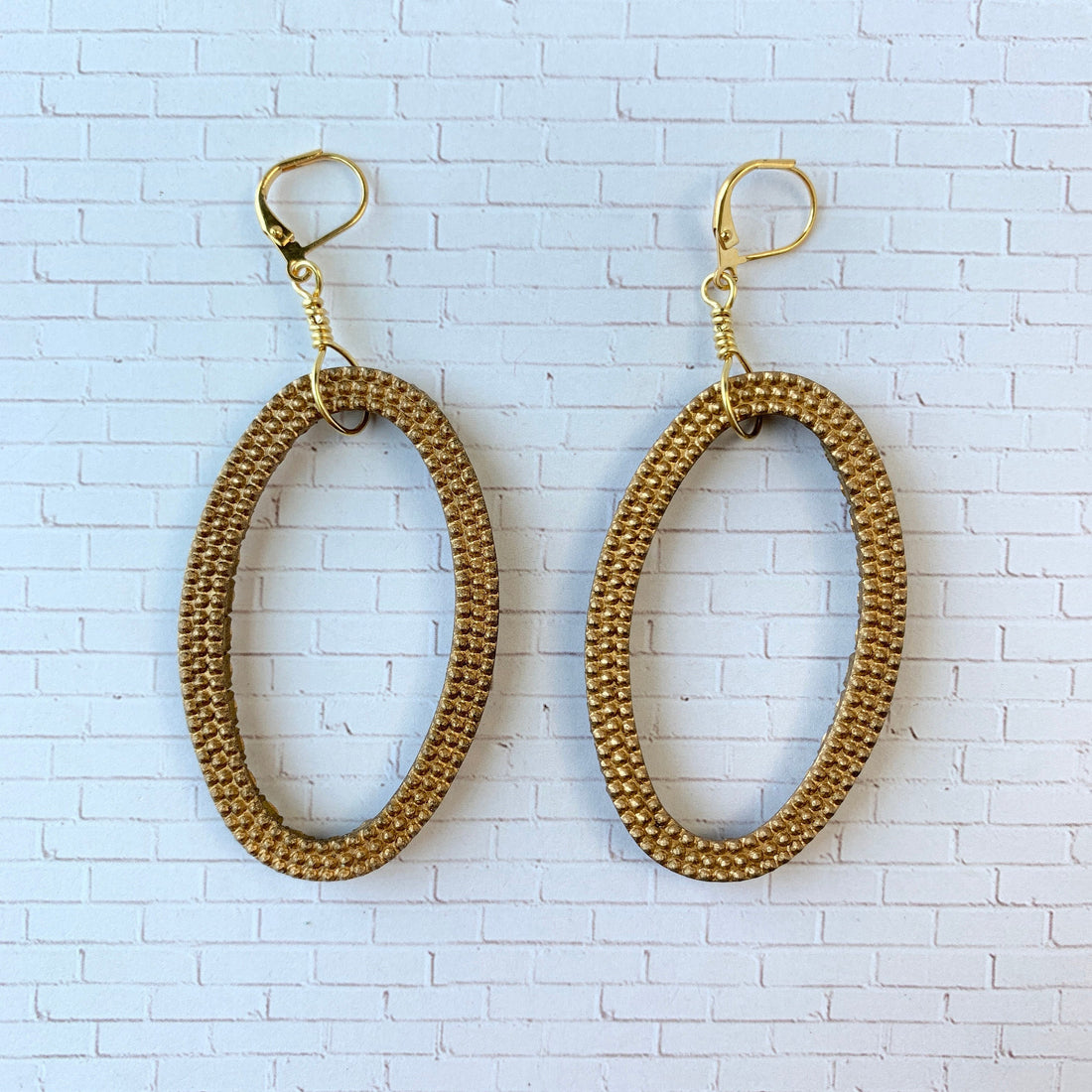Bold Swarovski Rhinestone Oval Hoop Earrings - Choice of Rhinestone Color