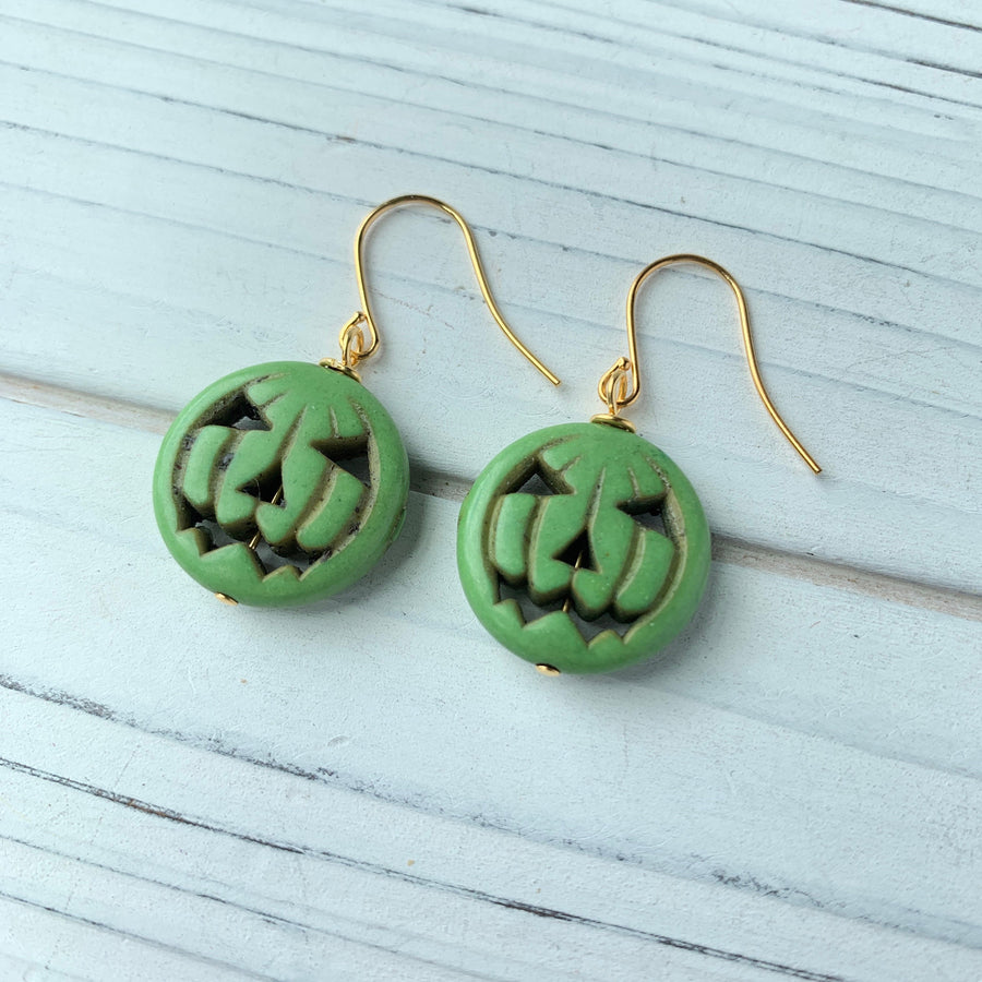 Pumpkin King Halloween Earrings